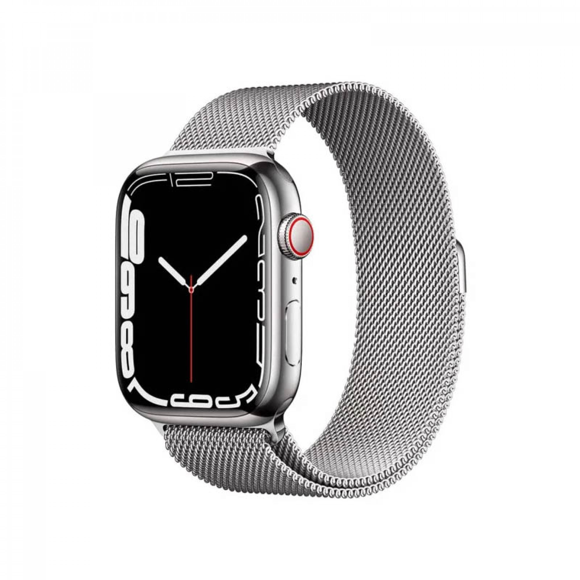Apple Watch Series 7 GPS + Cellular 45mm Silver Stainless Steel Case with Silver Milanese Loop б/в